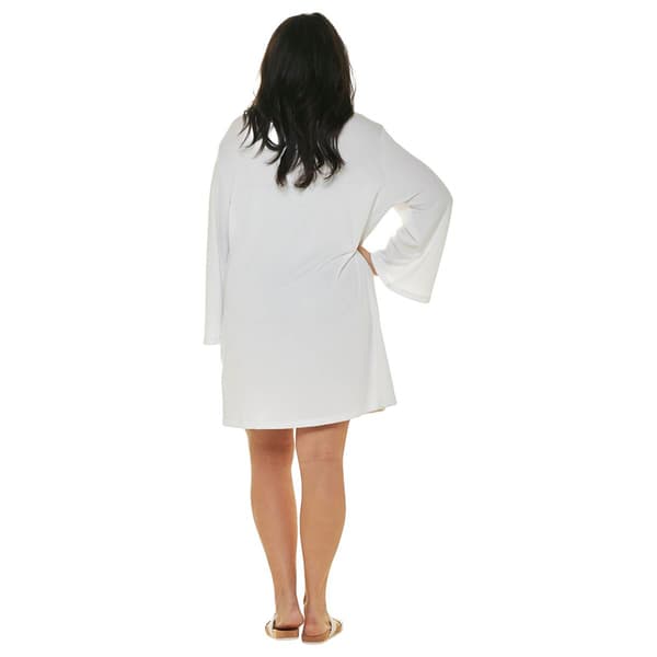 Plus Size J Valdi Bondi Bell Sleeve Scoop Neck Tunic Cover-Up