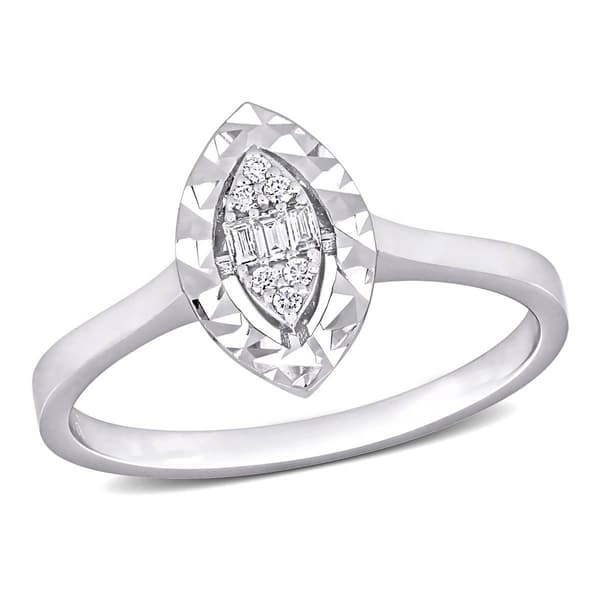 Sophia B 1/8ctw. Baguette Marquise Diamond Ring