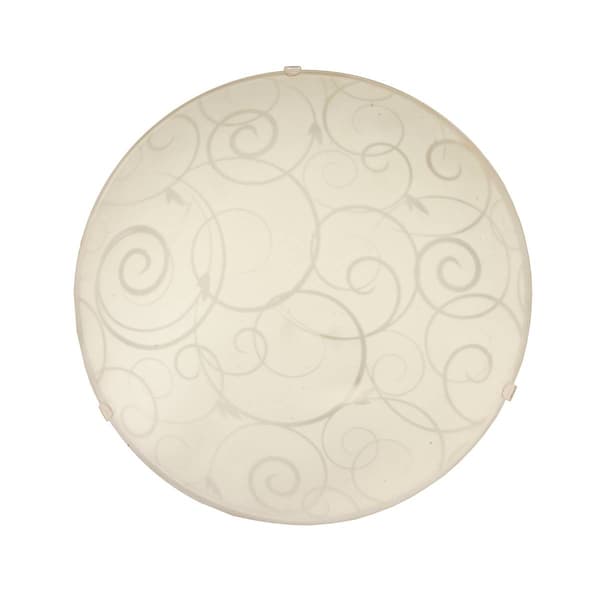 Simple Designs Round Flushmount Scroll Swirl Design Ceiling Light - image 