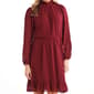 Womens Luxology Long Sleeve Mock Neck Clip Dot Blouson Dress - image 3
