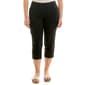 Plus Size Zac & Rachel Pull On Solid Millennium Capris - image 1