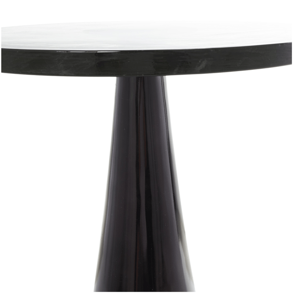9th & Pike® Modern Black Aluminum Metal Accent Table