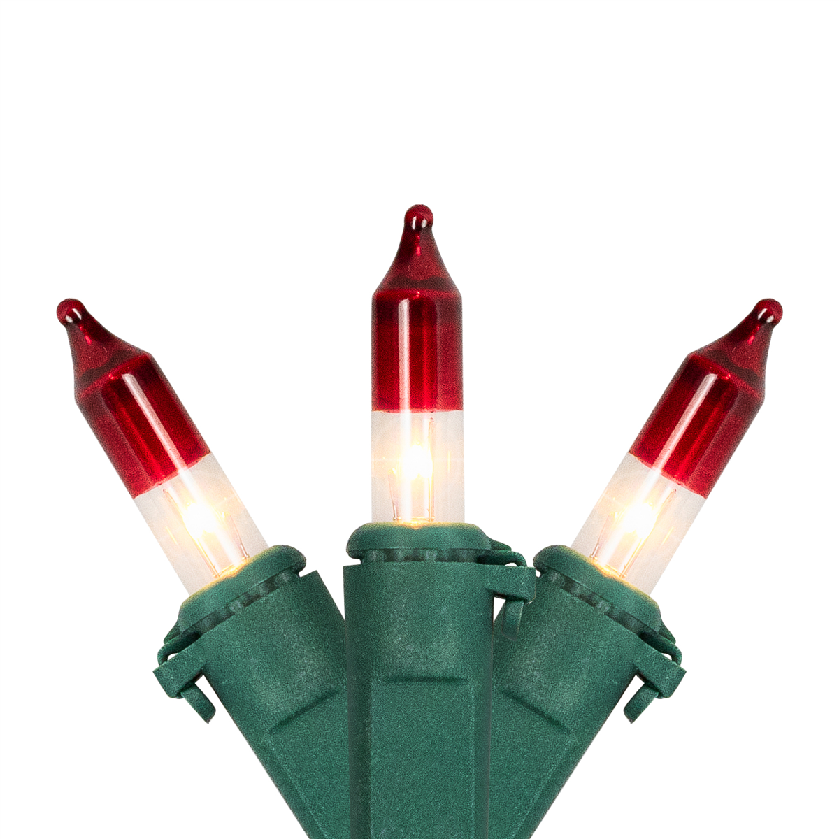 Northlight 10ft. Clear with Red Tips Mini Christmas Light Set