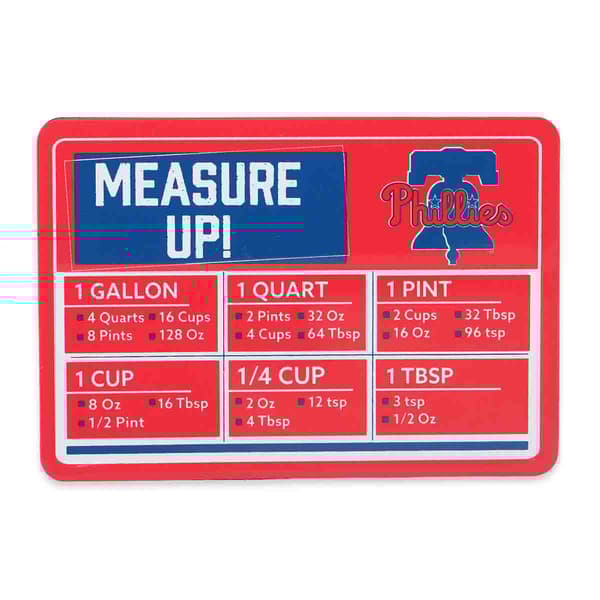 Open Road Phillies Embossed Metal Cooking Measurements Magnet - image 