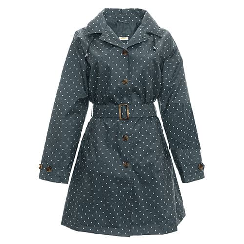 Womens Capelli Mid Length Simple Dot Print Trench Coat