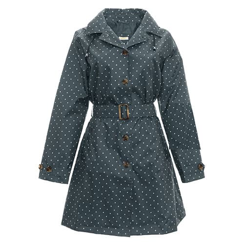 Womens Capelli Mid Length Simple Dot Print Trench Coat - image 