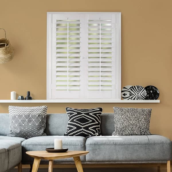 Faux Wood Plantation Shutter Kit - 27-29x54in. - 31-33x60in.