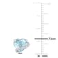 Sterling Silver Blue Topaz & Diamond Accent Heart Stud Earrings - image 4