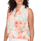Womens Emaline Verde Grove I Sleeveless Faux Wrap Floral Blouse - image 5