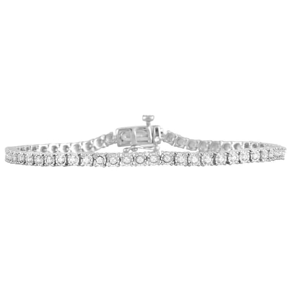 Nova Star® Sterling Silver 1/4ctw. Lab Grown Diamond Bracelet