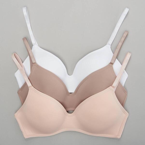 Womens Rene Rofe 3pk. Comfort Wire-Free Bras B26009H3-PWBW - image 