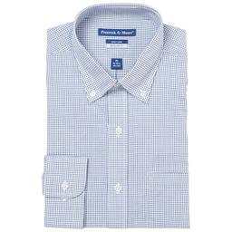 Mens Preswick & Moore(R) Regular Fit Plaid Dress Shirt - Green/Blue
