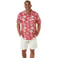 Mens Joe Marlin Palm Trees Button Down Shirt - Drunken Watermelon - image 1