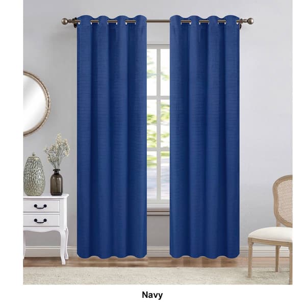 Polyester Velvet Stripe Embossed Curtain Panel