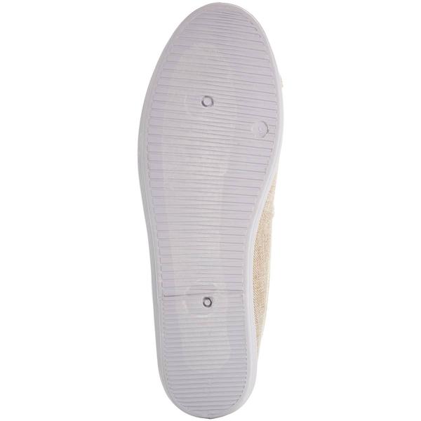 Womens Ashley Blue Solid Canvas Slip On Flats