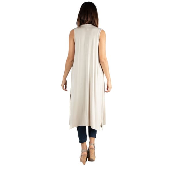 Womens 24/7 Comfort Apparel Long Side Slit Cardigan Shrug