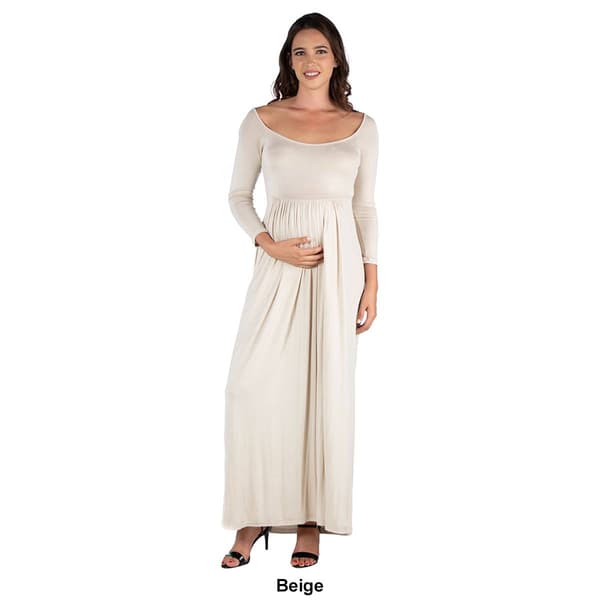 Womens 24/7 Comfort Apparel Maternity Empire Waist Dress