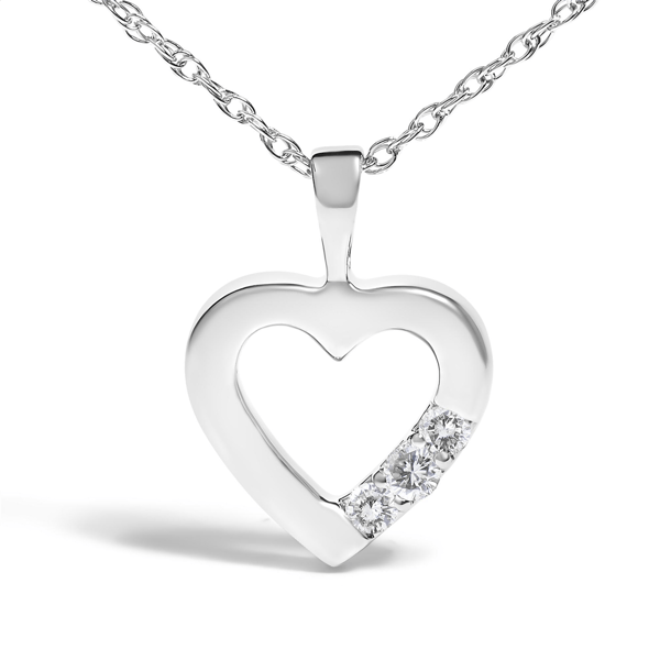 Haus of Brilliance Lab Grown Diamond Open Heart Pendant Necklace