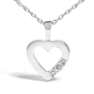 Haus of Brilliance Lab Grown Diamond Open Heart Pendant Necklace - image 2
