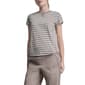 Womens DKNY Sport Short Roll Sleeve Stripe Slub Tee - image 1
