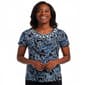 Womens Caribbean Joe Short Sleeve Lattice Round Neck Blouse - image 1