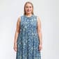 Plus Size Mlle Gabrielle Sleeveless Abstract Gauze Shirtdress - image 4