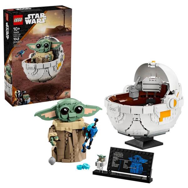 LEGO&#40;R&#41; Star Wars&#40;R&#41; Grogu&#40;tm&#41; with Hover Pram Building Kit - image 