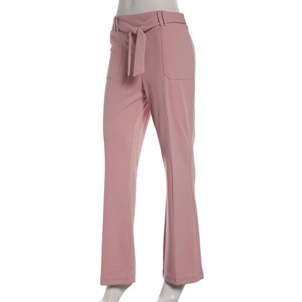 Womens Soho Apparel Porkchop Pocket Tie Waist Bootcut Dress Pants - image 