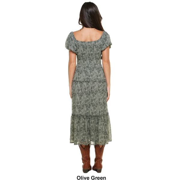 Juniors Trixxi Shadow Garden Midi Dress
