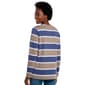 Petite Hasting & Smith Long Sleeve Rugby Stripe V Neck Tee - image 9