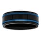 Mens Gentlemens Classics(tm) Blue IP & Brick Design Wedding Band - image 1