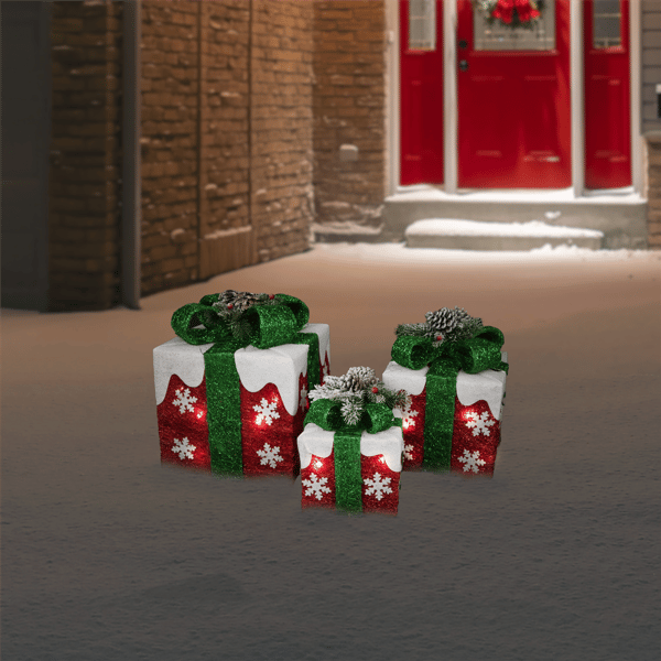Northlight 3pc. Lighted Snowflakes Gift Boxes Christmas Décor