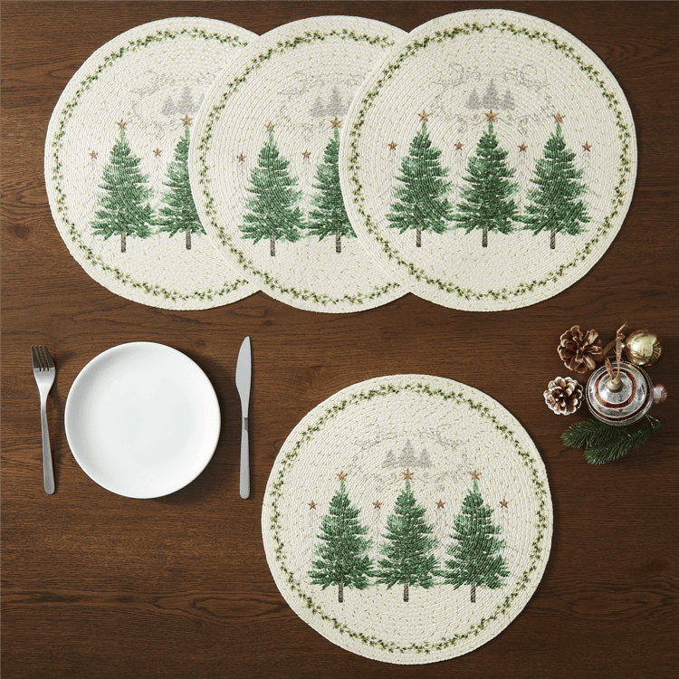 Avanti Avanti Linens Trees Round Placemats - Set of 4