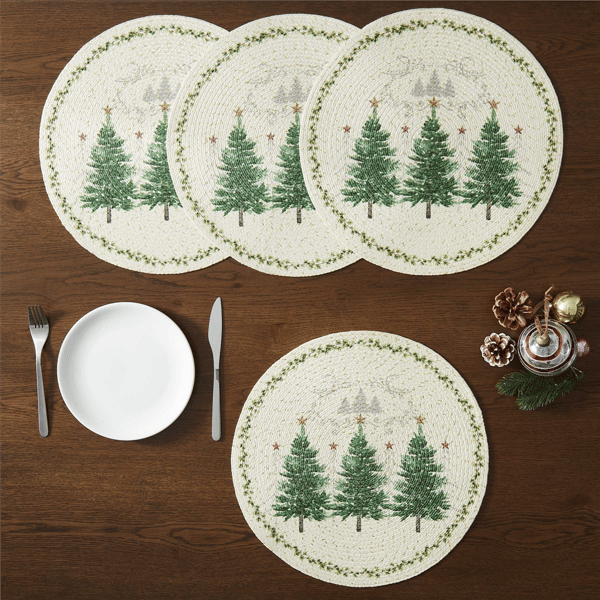 Avanti Avanti Linens Trees Round Placemats - Set of 4