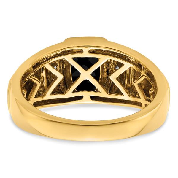 Mens Gentlemen’s Classics™ 14kt. Two Tone Onyx & 1/5 Diamond Ring