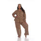Plus Size White Mark 3pc. Brown Cheetah Pajama Set - image 1