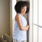 Womens Skye Sleeveless Blouse with Side Buttons - image 1
