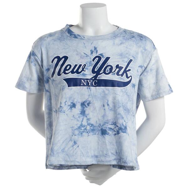 Juniors No Comment Empire State Boxy Graphic Tee - image 