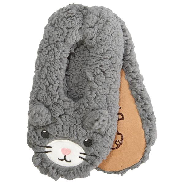 Womens Fuzzy Babba Critter Cat Slippers - image 