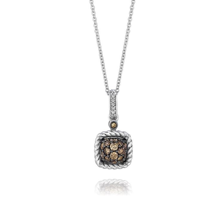 Le Vian(R) 14kt. White Gold 3/8ctw. Diamond Pendant Necklace