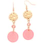 Ashley Cooper(tm) Hammered Gold-Tone & Peach Disc Drop Earrings - image 1