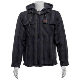 Mens Mountain Ridge Flannel Jacket & Chest Protector -  Blue/Grey