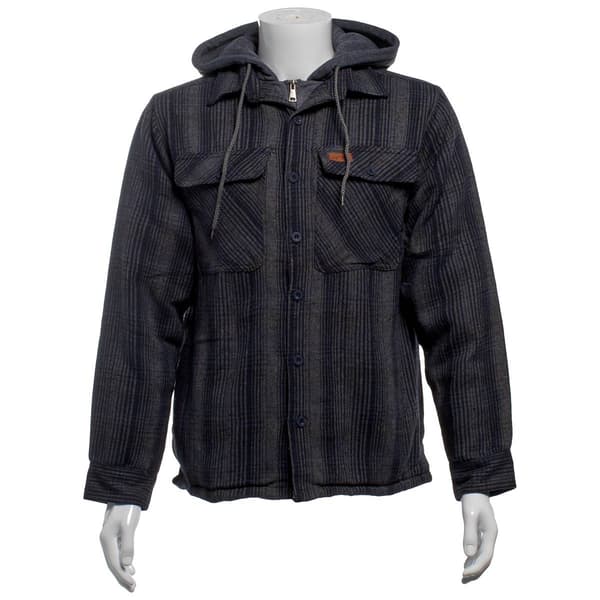 Mens Mountain Ridge Flannel Jacket & Chest Protector -  Blue/Grey