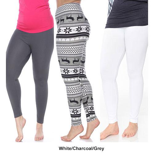 Plus Size White Mark 3pk. Leggings