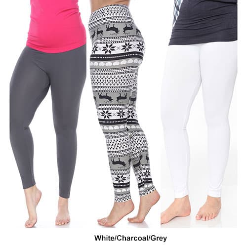 Plus Size White Mark 3pk. Leggings