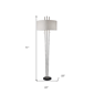 HomeRoots 71in. Silver Two Light Floor Lamp With Linen Shade - image 3