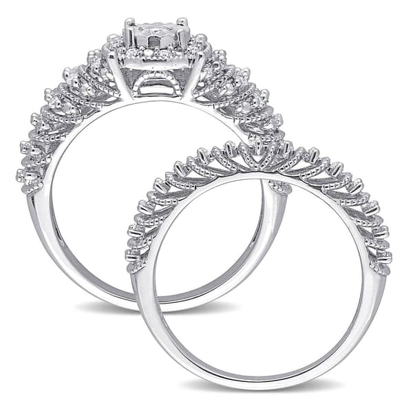Diamond Classics™ 1/3ctw. Diamond Sterling Silver Bridal Ring Set