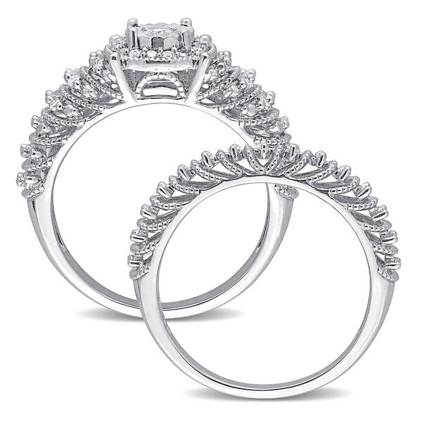 Diamond Classics&#8482; 1/3ctw. Diamond Sterling Silver Bridal Ring Set
