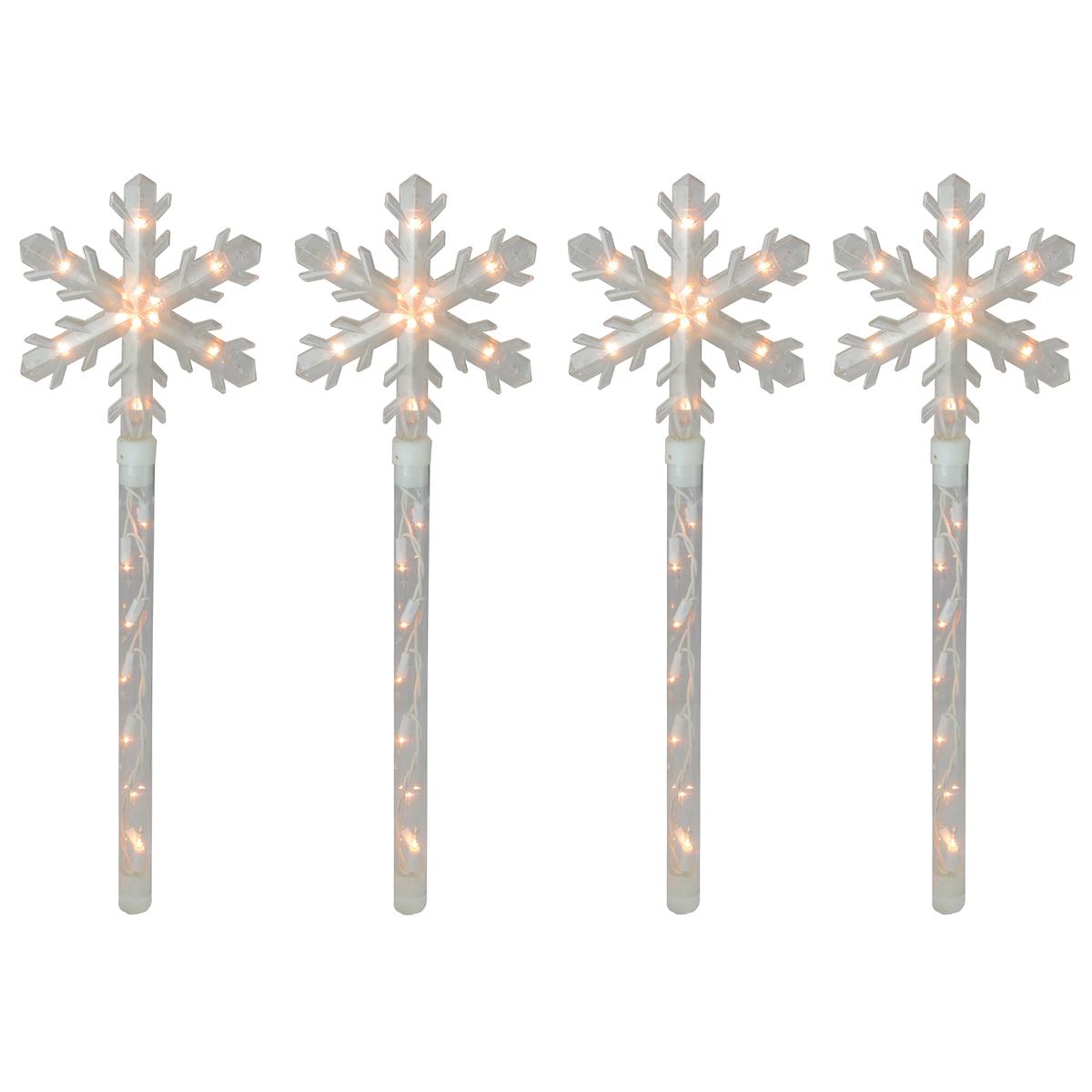 Northlight Seasonal 4 Snowflake Christmas Pathway Markers