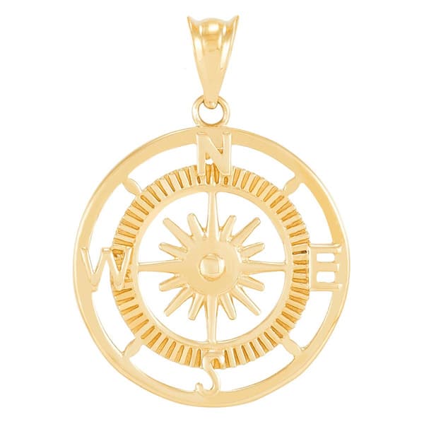 Gold Classics(tm) 10kt. Yellow Gold Polished Compass Pendant